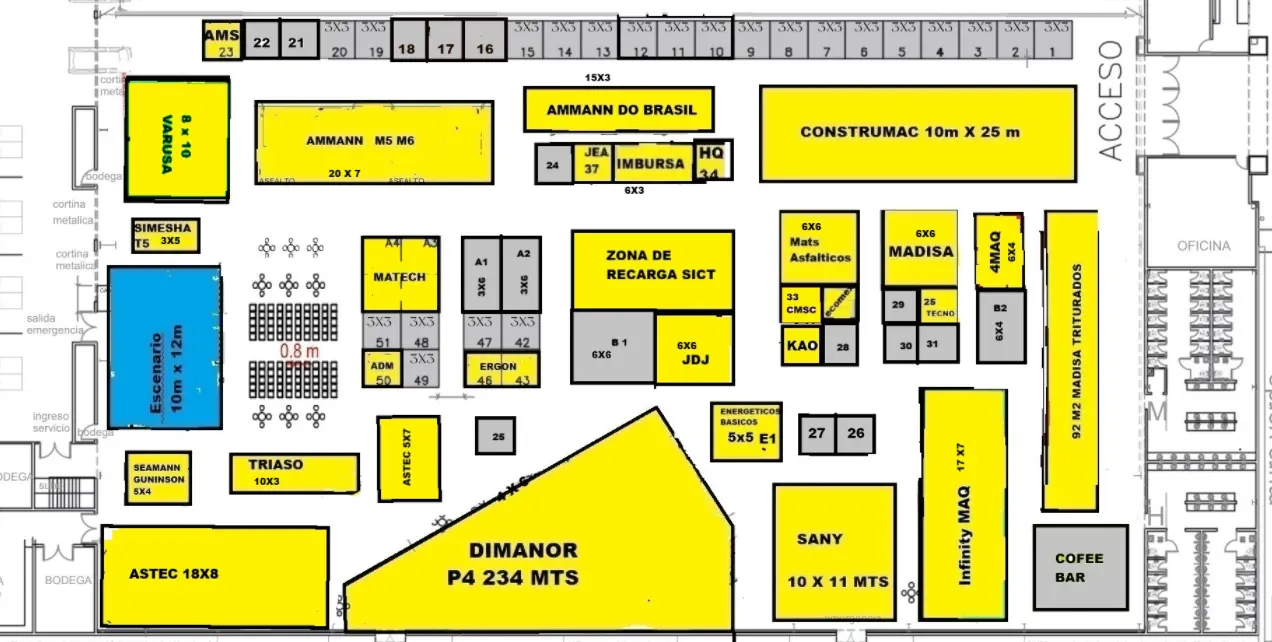 Estand 3m x 6m