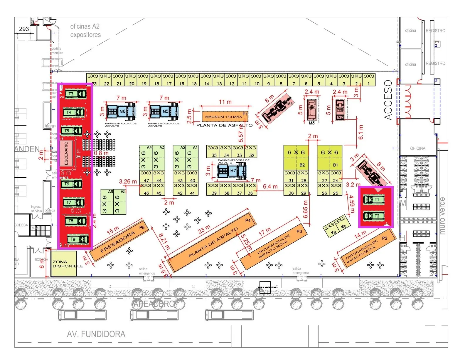 Espacio 5m x 2.4m serie T