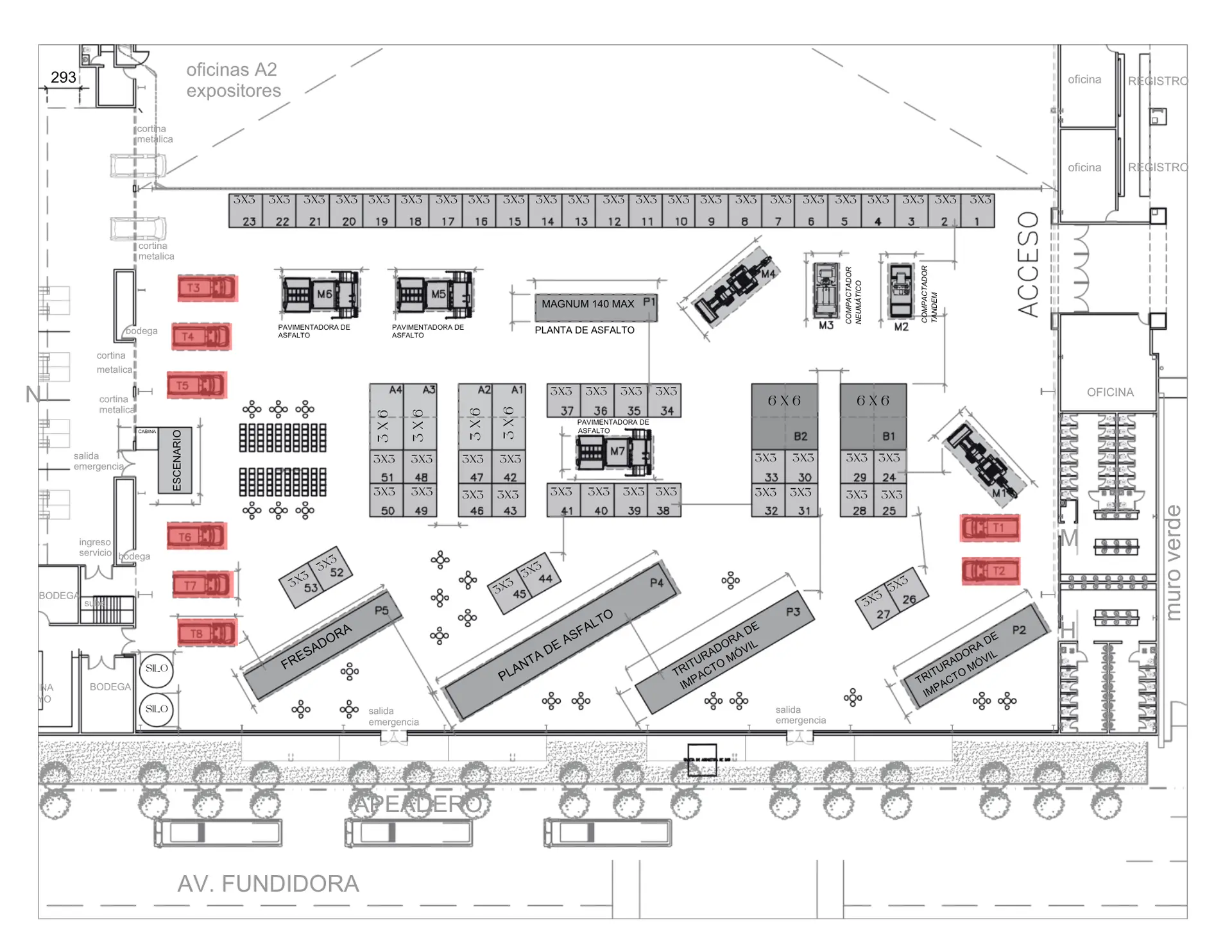 Espacio 5m x 2.4m serie T