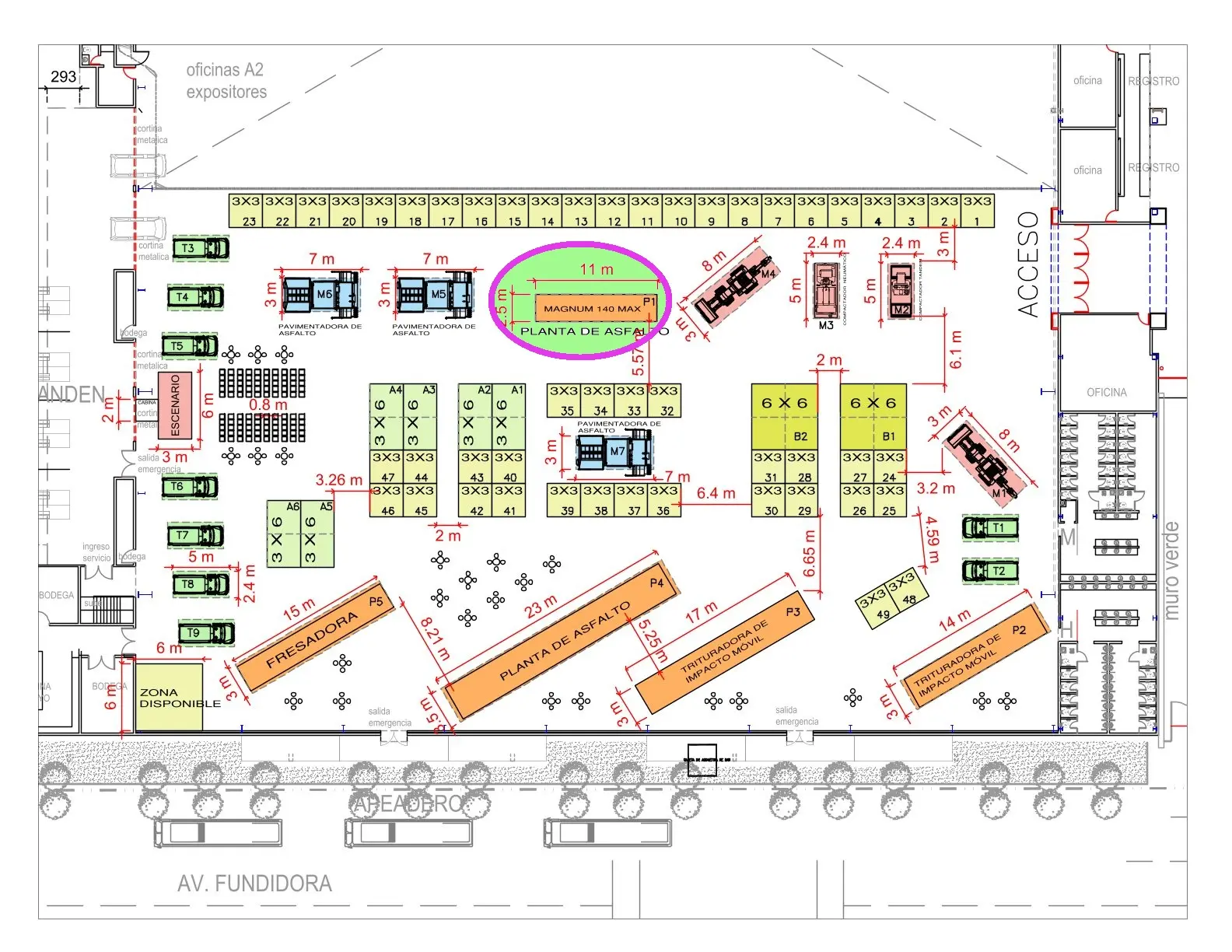 Espacio 2.5m x11m P1